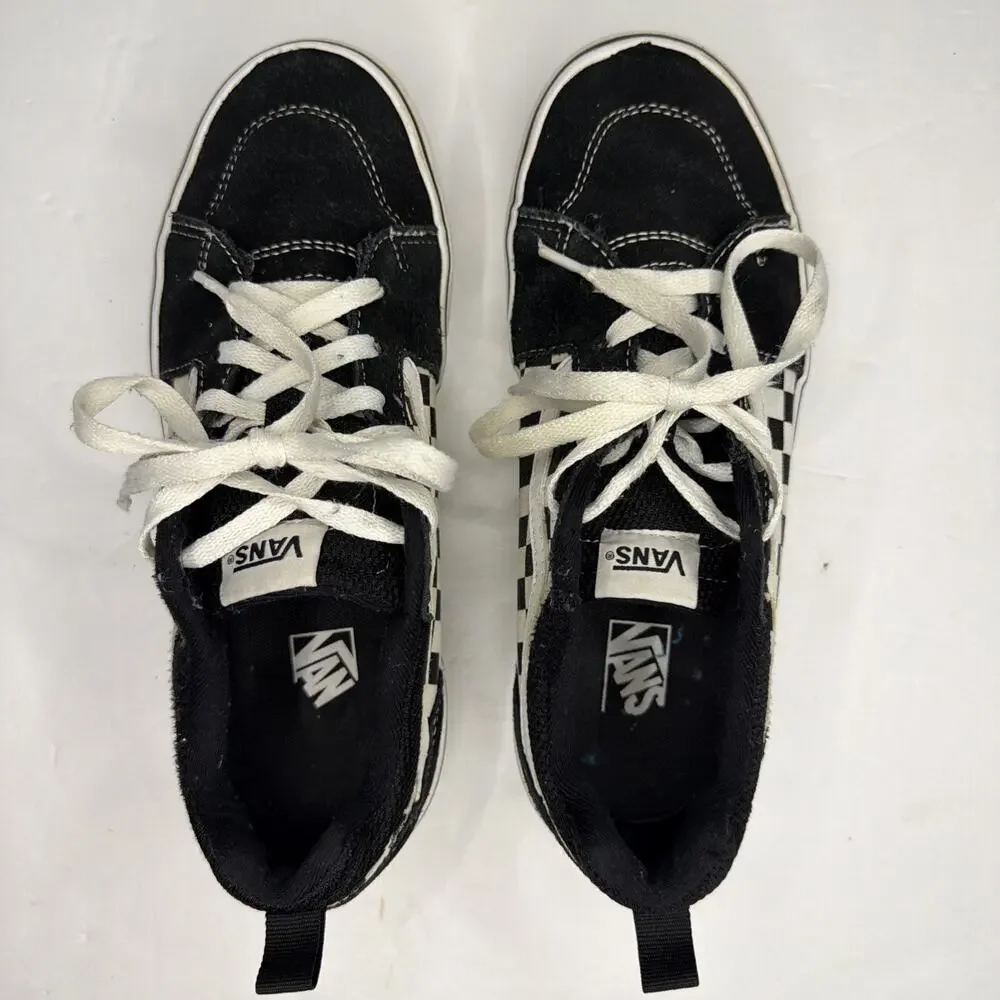 Vans Sneakers Youth 7 Old Skool Checkerboard Black White Skateboard Shoes